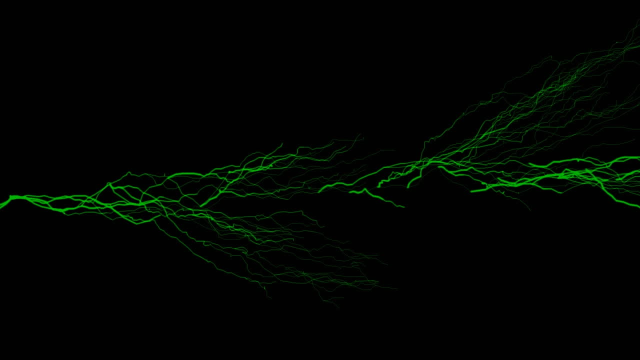 Green and yellow lightning