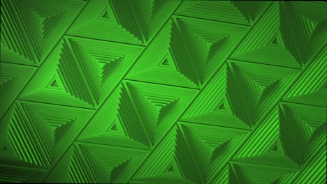 green minimalism. a mosaic surface with moving black triangles. abstract geometric background. cells. wave. loop animation. 4k. 3d. animation for a business presentation