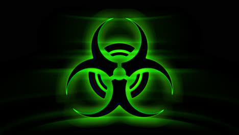 A-flickering-green-shape-on-a-black-background,-indicating-the-presence-of-a-biohazard-