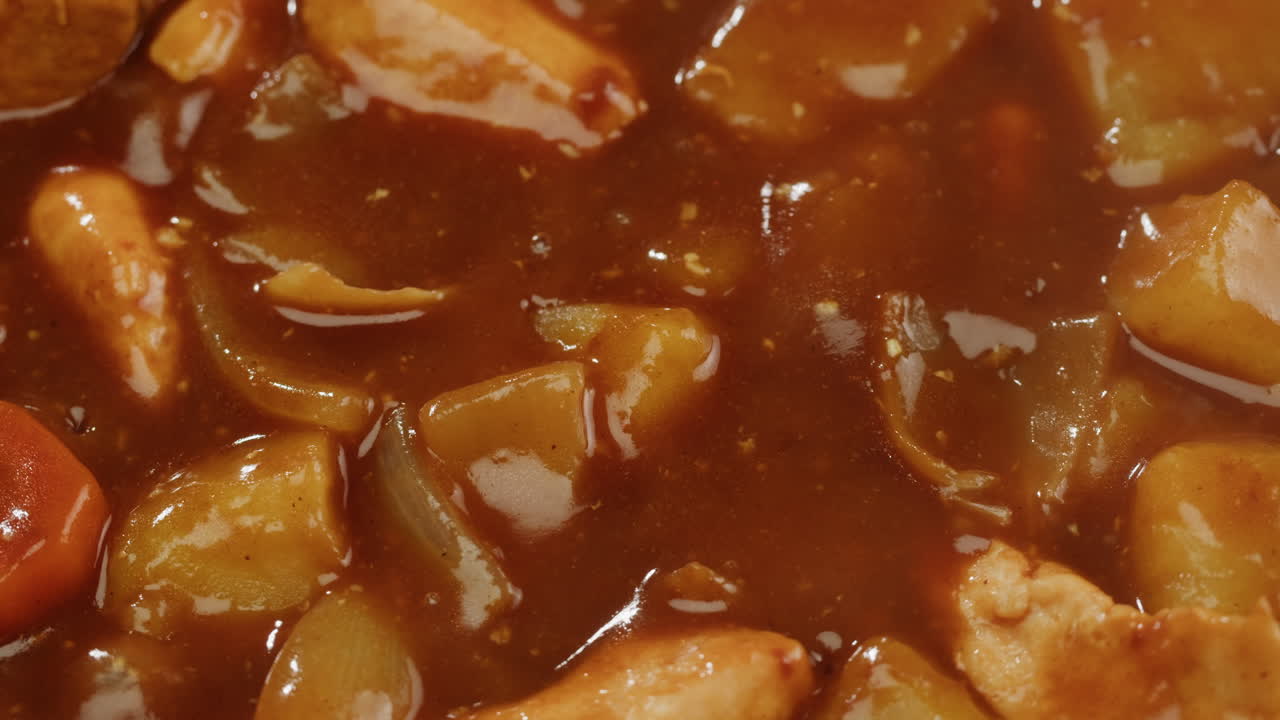 Japanese curry rice with fry pork Tonkatsu, Katsu Kare, Japanese breaded cooking dinner in restaurant, close up macro of asian food
