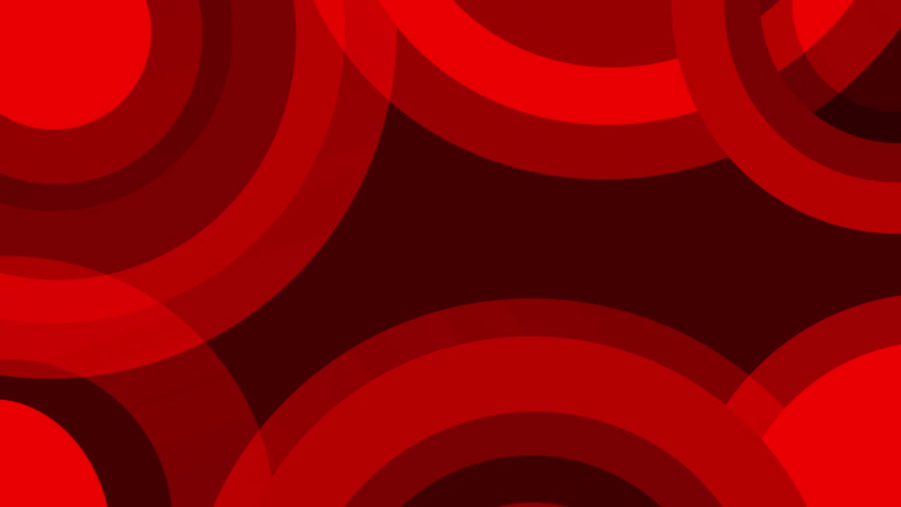 fondo animado abstracto de círculos rojos concéntricos en movimiento