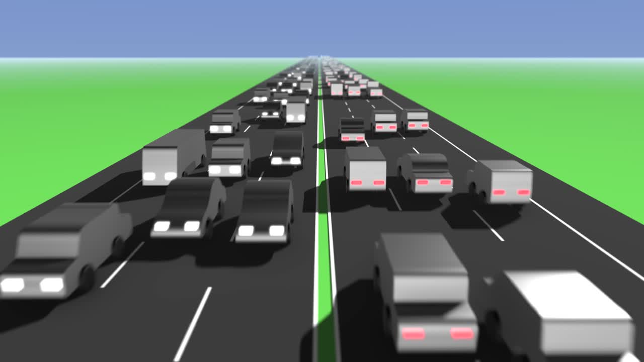 무거운 교통 루프