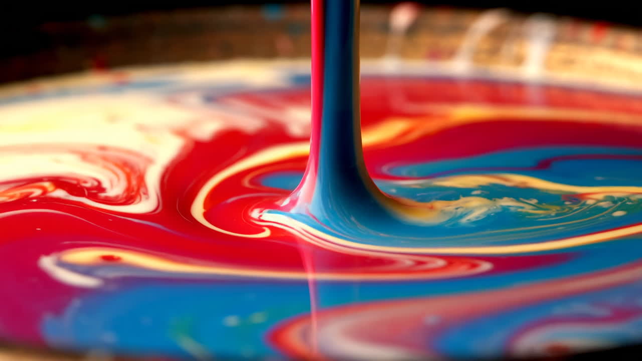 Abstract Colorful Paint Pouring