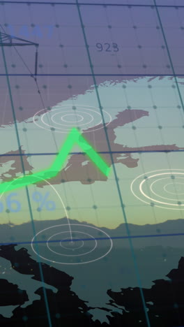 animación de las torres y europa sobre el procesamiento de datos