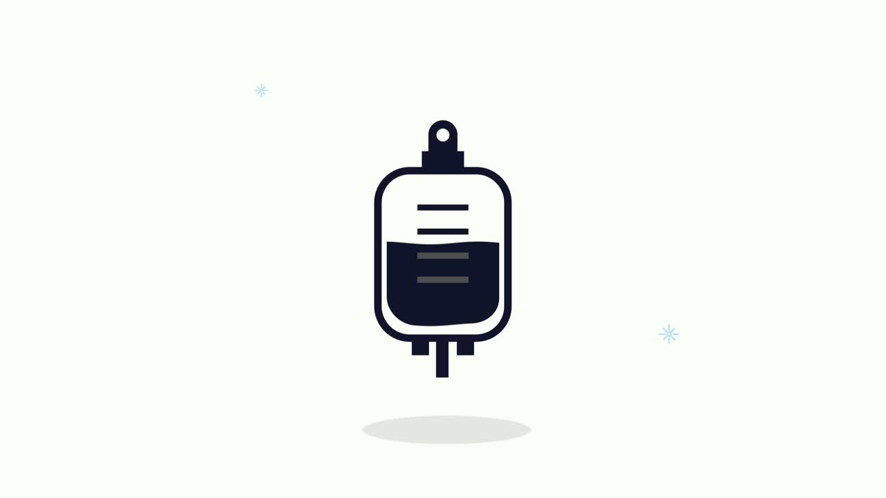 медицинская анимация с мешком с кровью