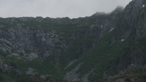 huge granite walls on a cloudy day