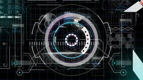 animación del escaneo del alcance y el procesamiento de datos