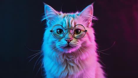 cat wearing glasses