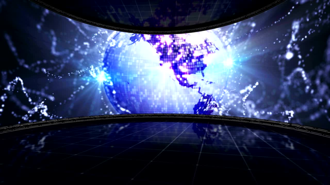 모니터, 댄스, 렌더링, 배경, 루프에서 지구 디스코 공 애니메이션