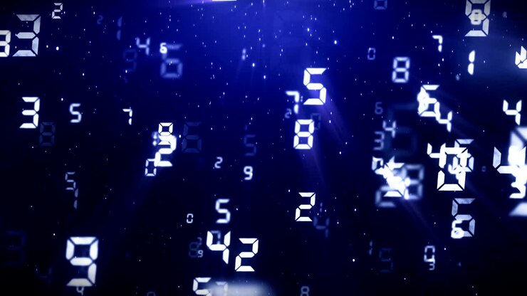 Spin of Numbers background,CG animation,Loop