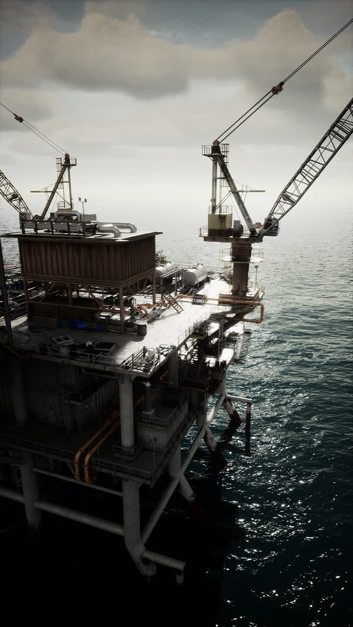Olieboreplatform i havet