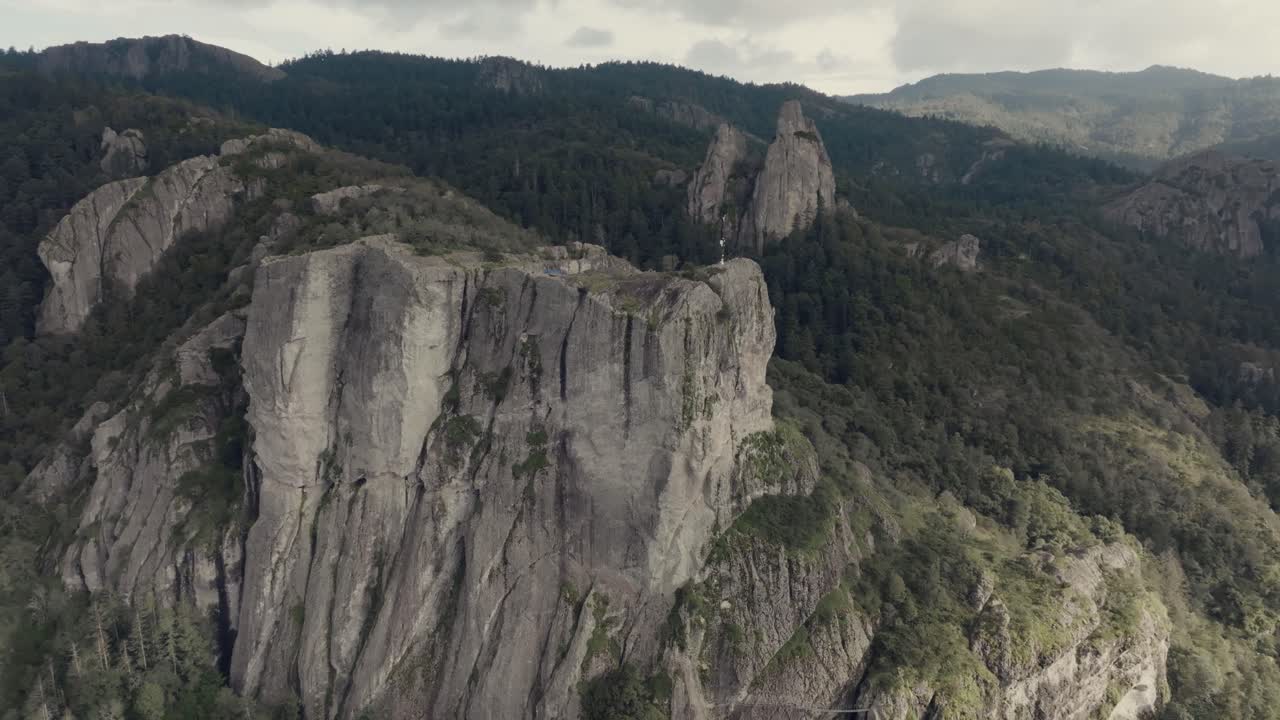 Orbit Shot Of Magnificent Forest At Cloudy Day, Mineral del Chico, Hidalgo, Mexico