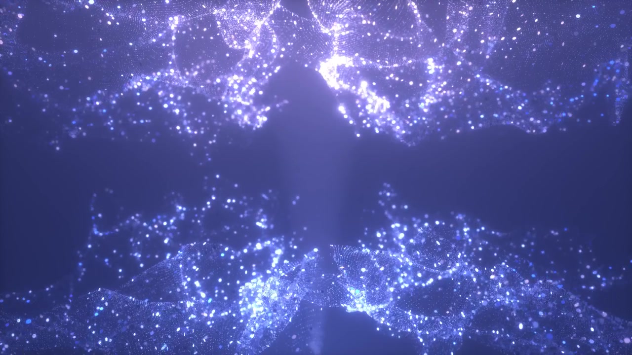 Abstract Glowing Blue Energy Particle Waves Motion Design