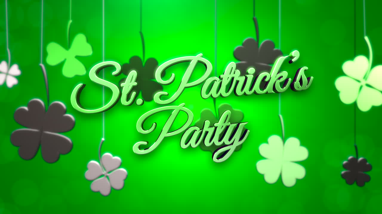 파리 아일랜드 그린 토끼풀과 함께하는 성 패트릭 파티