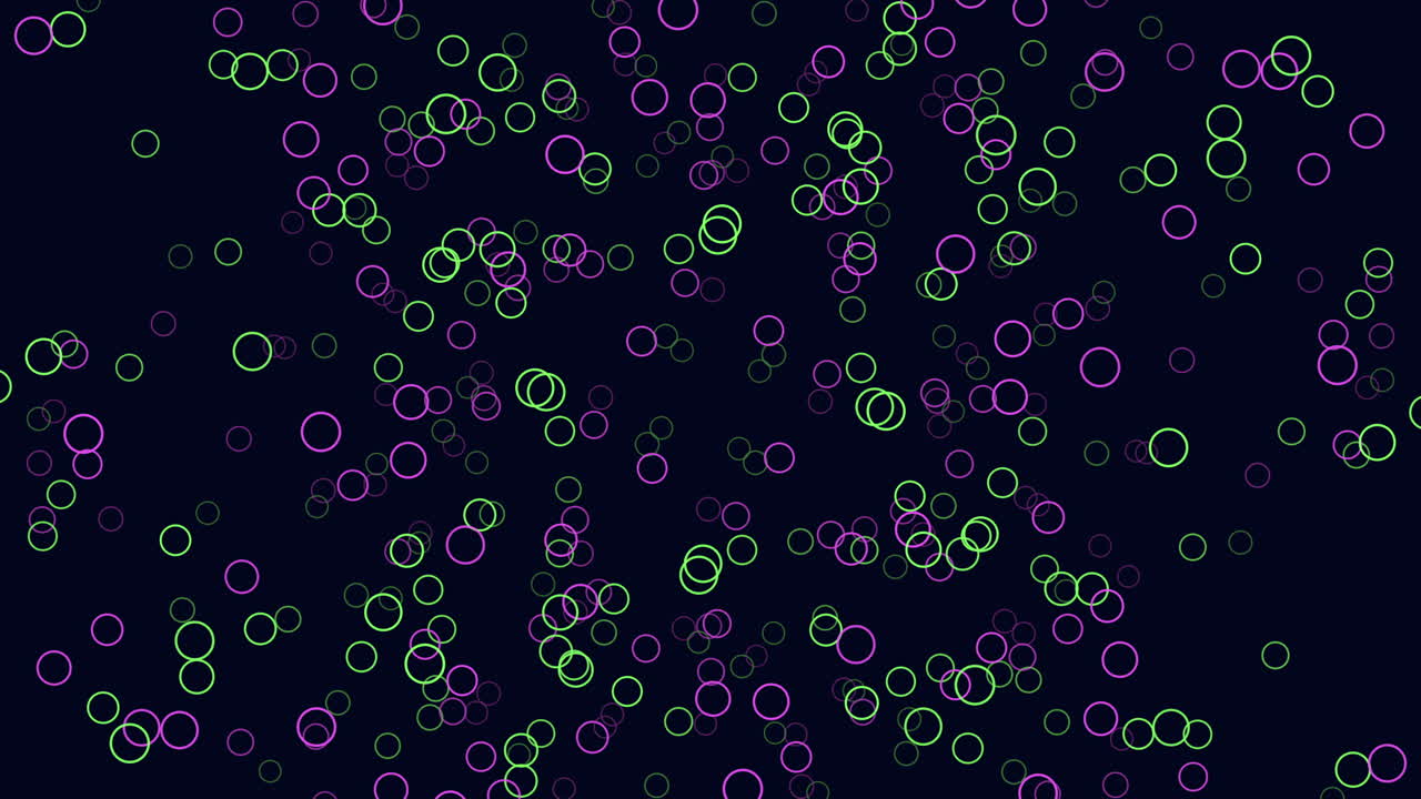 무작위적으로 날아다니는 무지개 콘페티와 함께 밤하늘