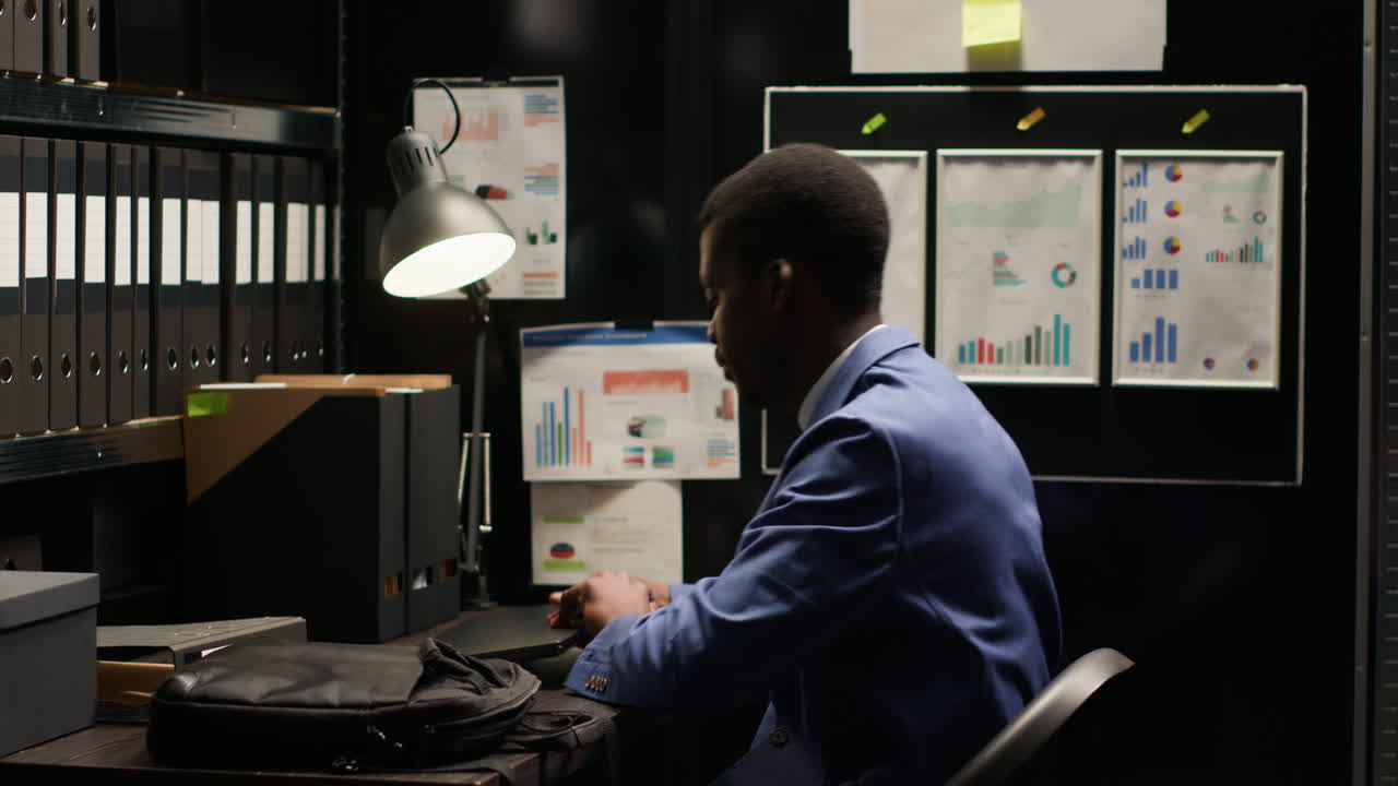 Office scene with man at desk