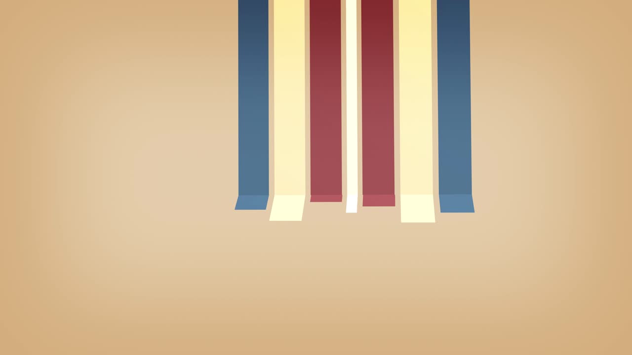 Futuristic abstract background. Dynamic flowing ribbon of lines. Color transition (red to blue), dissolving fragments. Data flow, digital communication, tech, abstract art.