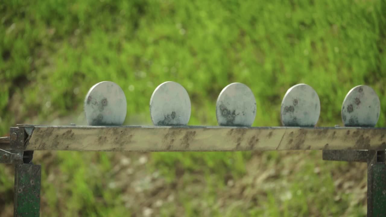 사격 거리에서 타을 는 동안