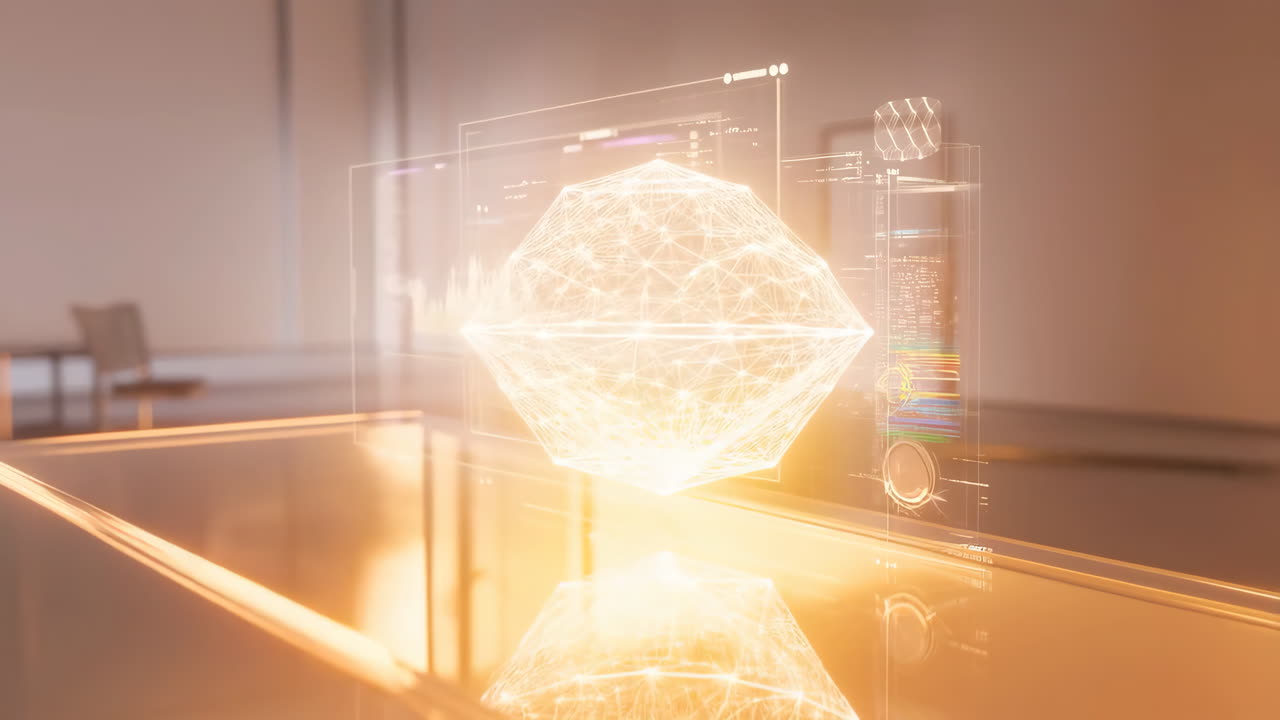 Futuristic Holographic Data Visualization