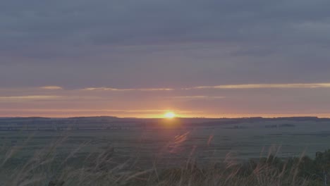 sunrise over the prairie