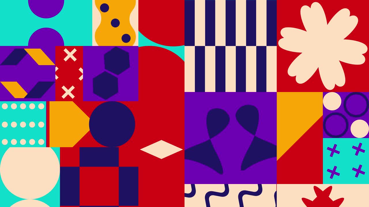 Bauhaus Style Purple Background