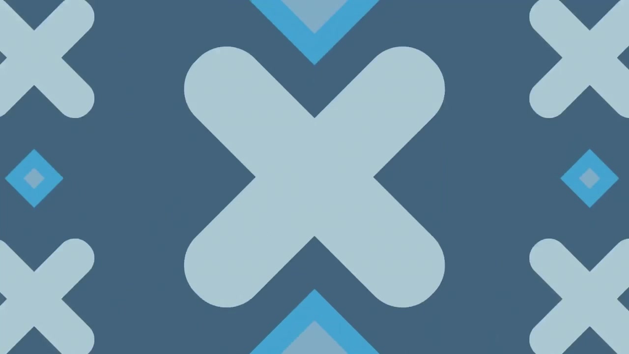 Animation of abstract shapes moving over vibrant background