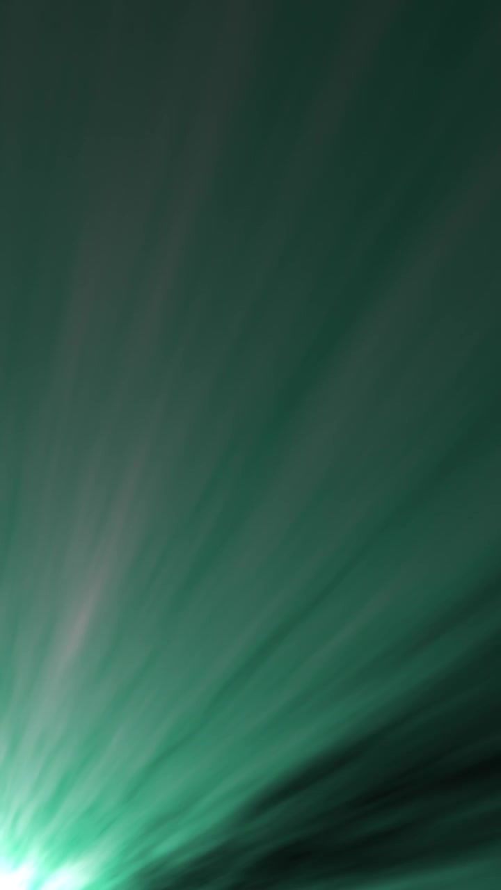 Dynamic Green Light Rays Pulsing on Dark Background