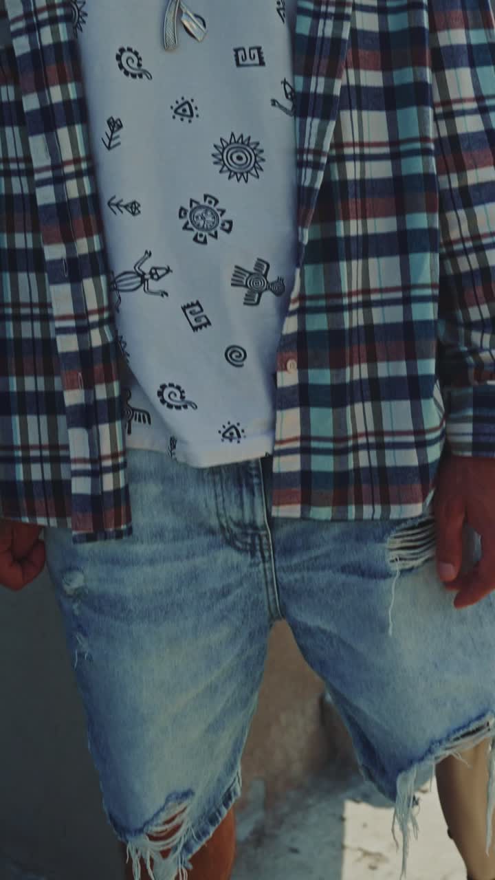 Street Style with Prosthetic Leg and Bearded Man