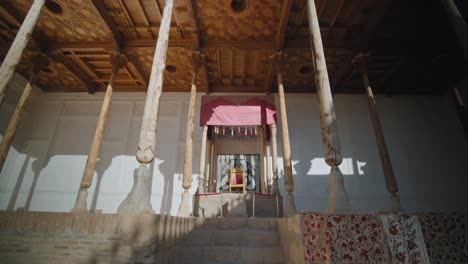 bukhara, uzbekistan the throne of the bukhara ruler in the ark fortress