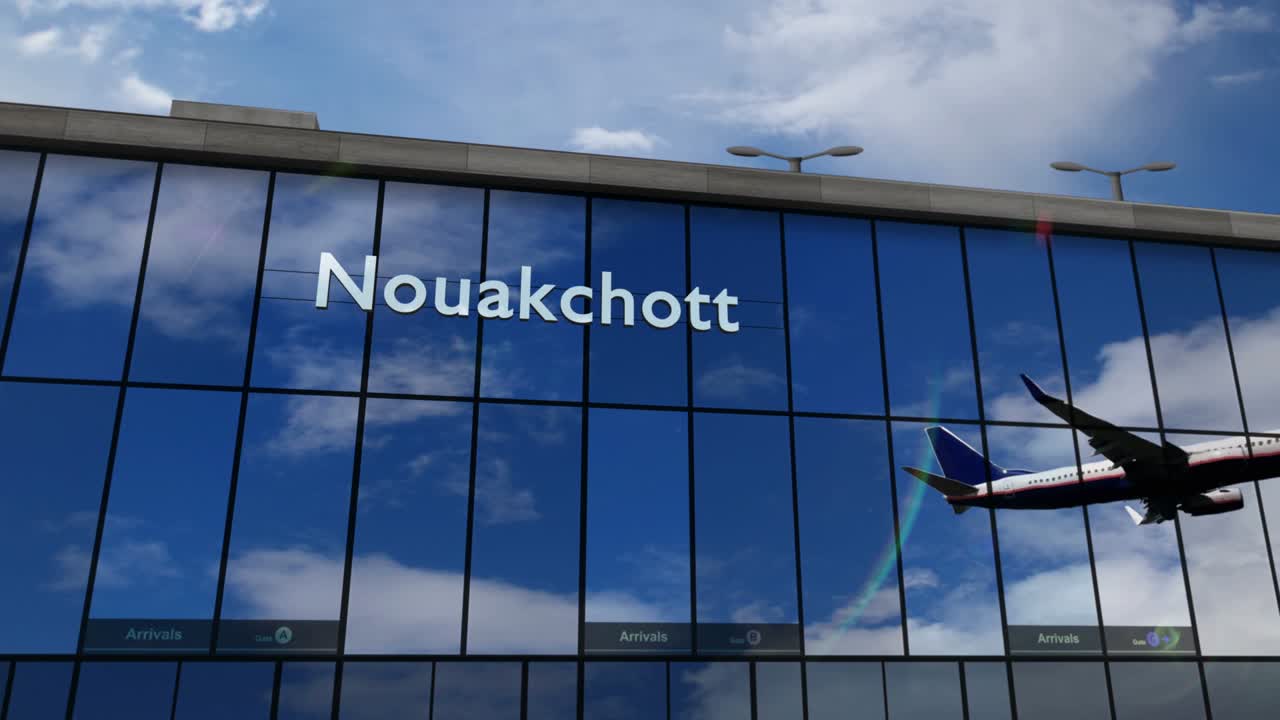 посадка самолета в аэропорту нуакшотта в мавритании отражена в терминале