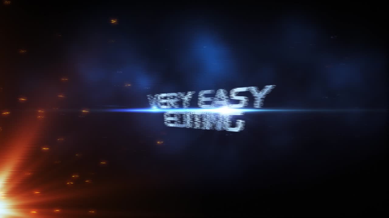 Energetic titles against a deep blue cosmic fog background for stunning visual effects