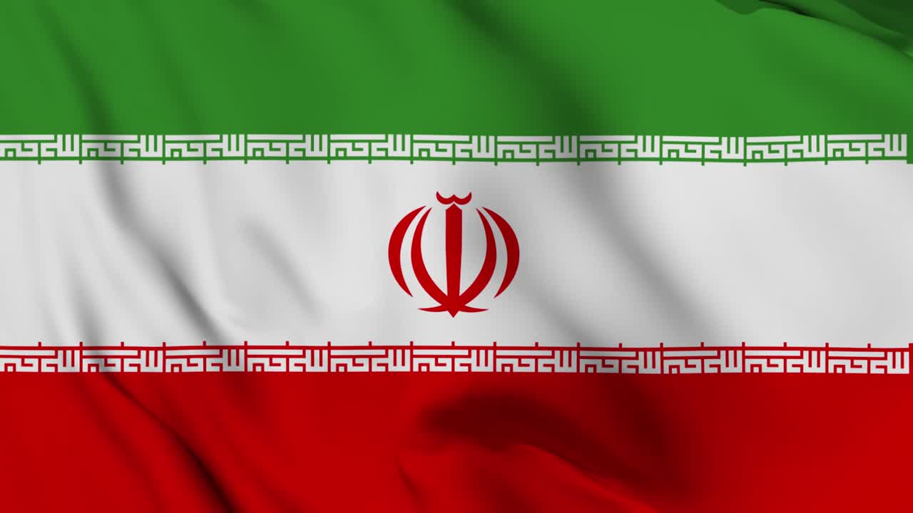 Iran 4K Waving Flag