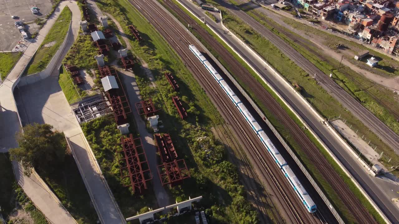 Train leaving Retiro Station in Buenos Aires