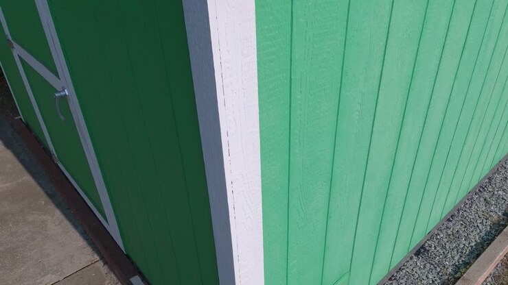 Drone Rise Over Dirty Mini Solar Panels on Backyard Shed