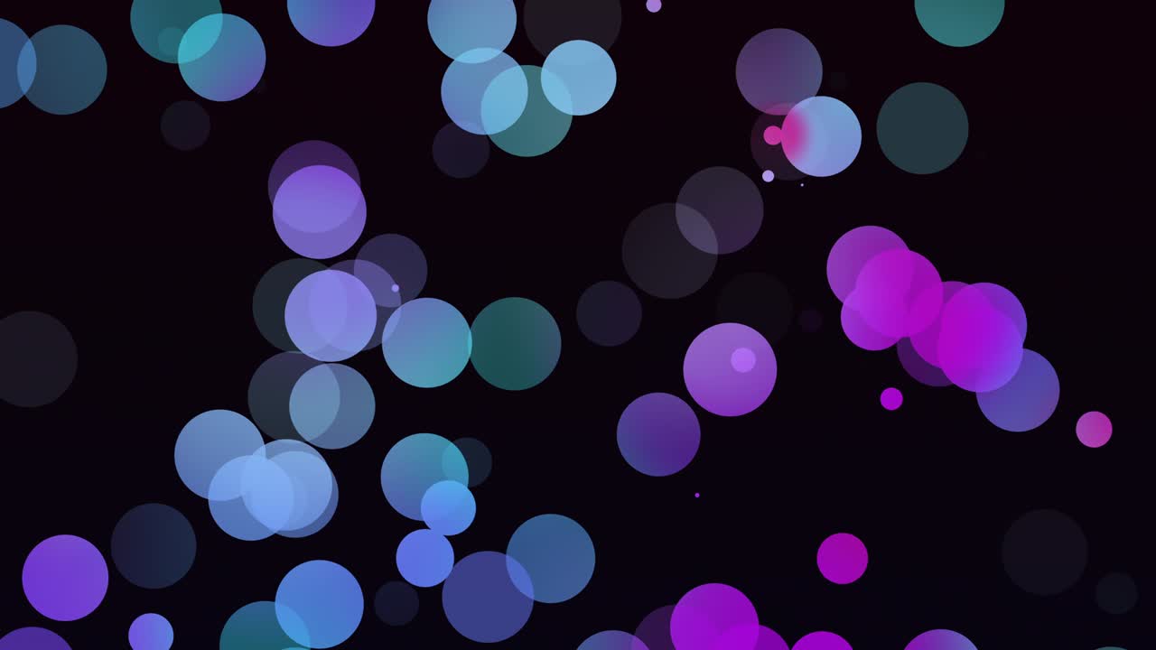 Kleurrijke geanimeerde cirkels deeltjes licht achtergrond 4K