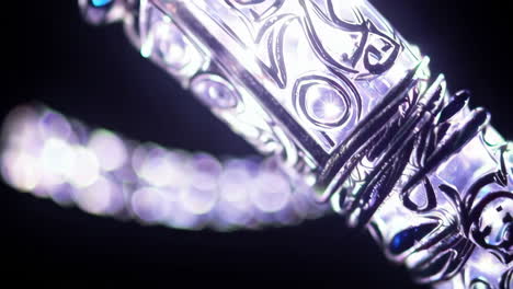 close-up view of a crystal stem