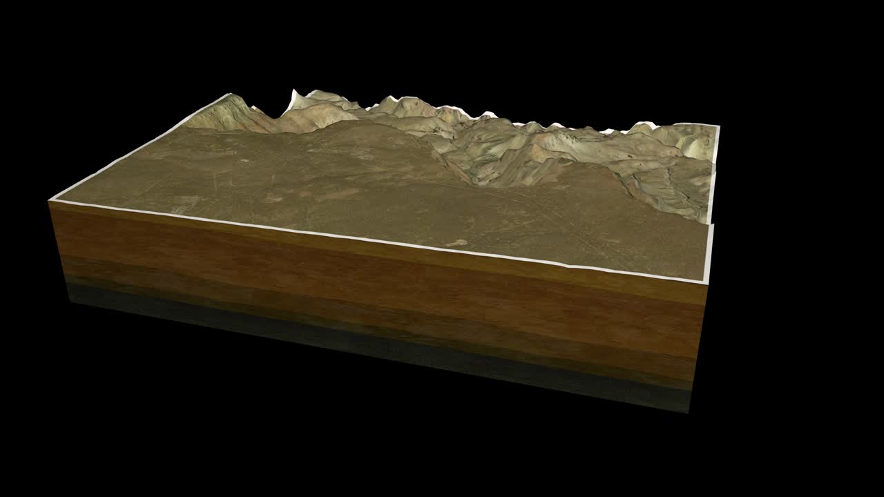 el gran cañón de arizona mapa 3d render 360 grados animación de bucle