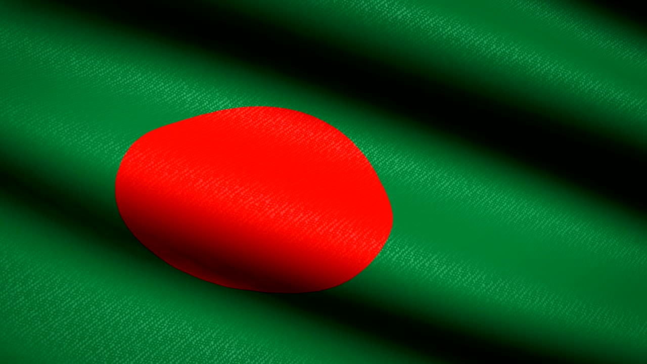 Bangladesh Flag Waving Textile Textured Background. Seamless Loop ...