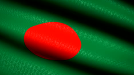 bangladesh flag waving textile textured background. seamless loop animation. full screen. slow motion. 4k video