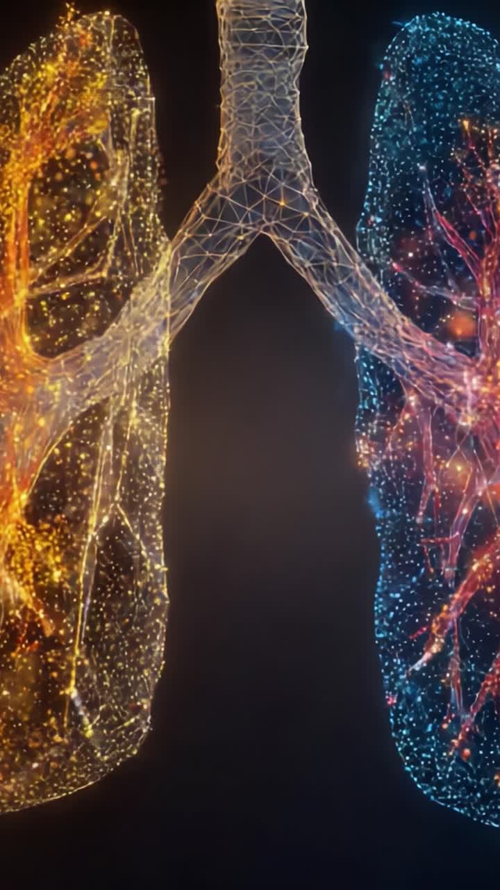 Exploring the Intricate Structure of Lungs: A Visual Representation of Pulmonary Function and Oxygen Exchange in a Stunning Digital Format