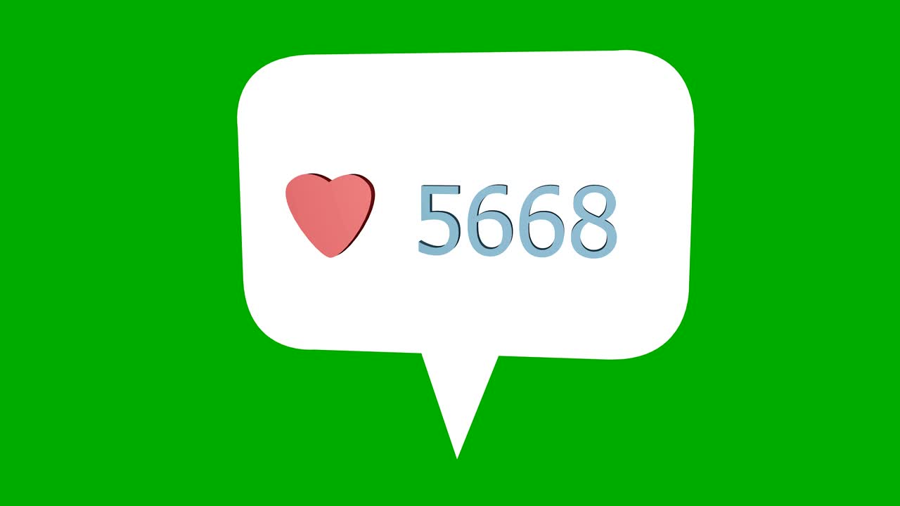 "Like" Counter Animation Green Screen