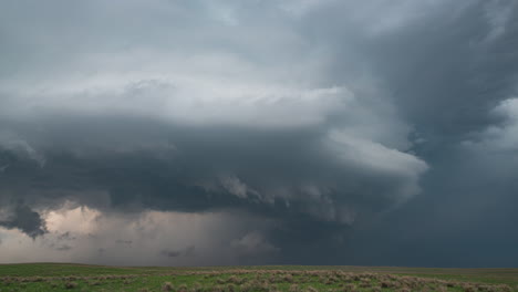 a shelf cloud rolls across the foothills in northeastern colorado