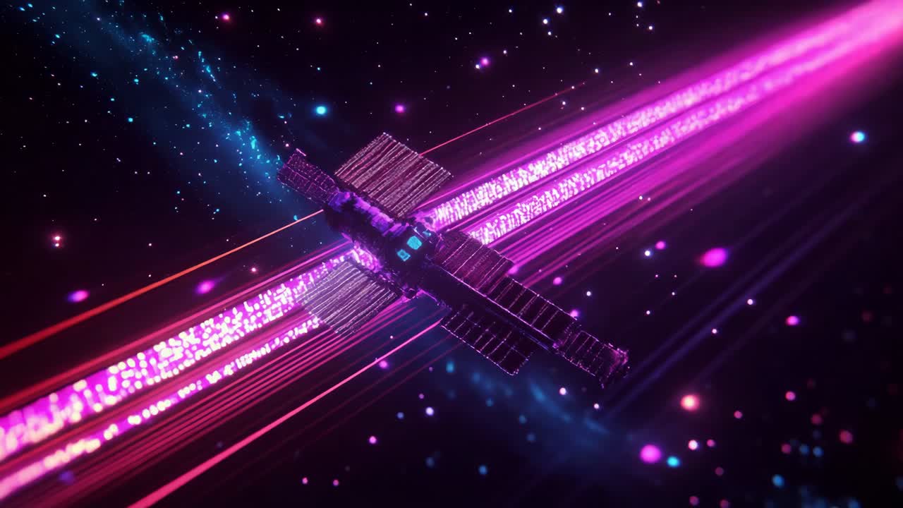 Futuristic Satellite in Space