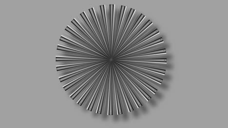 rueda giratoria o ventilador en blanco y negro