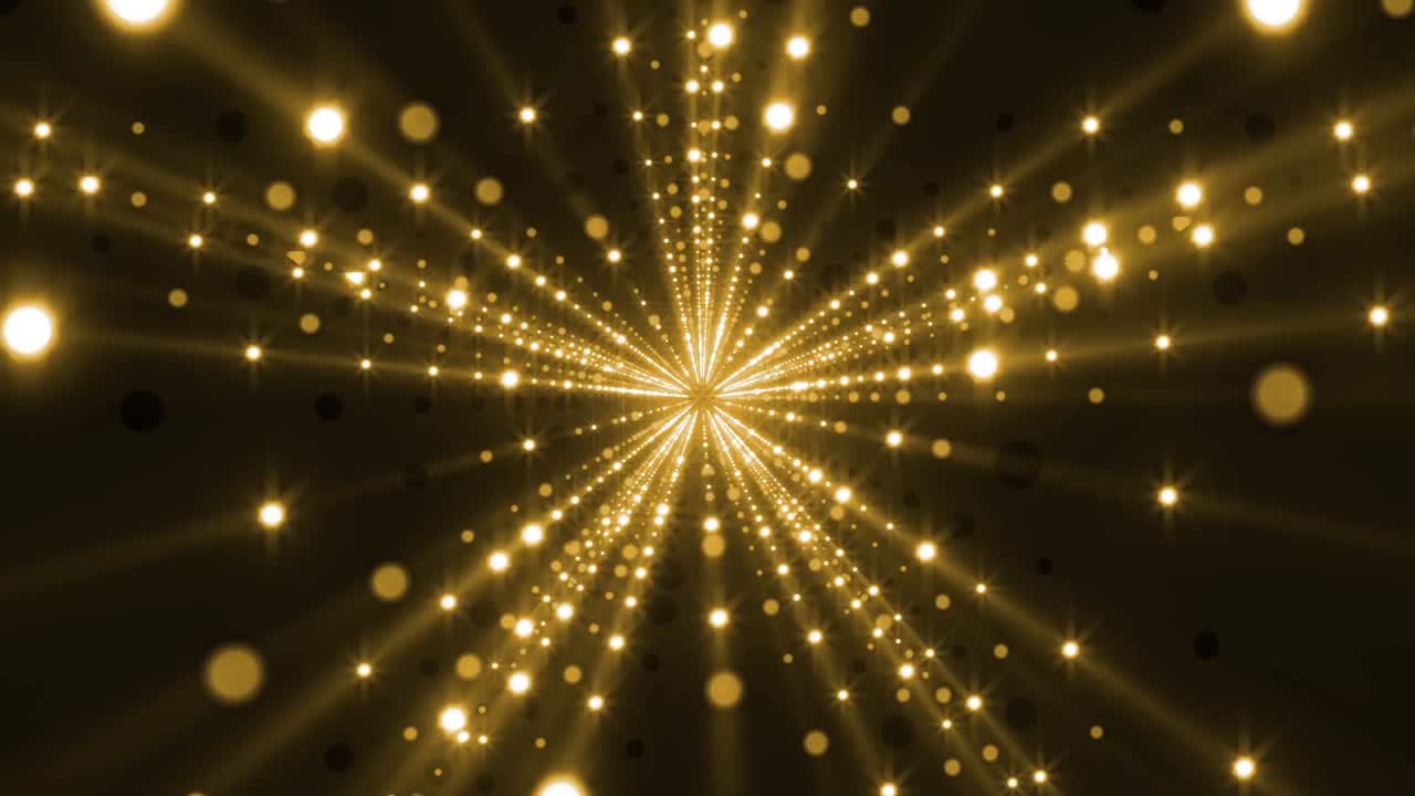 Golden Light Tunnel Abstract Background