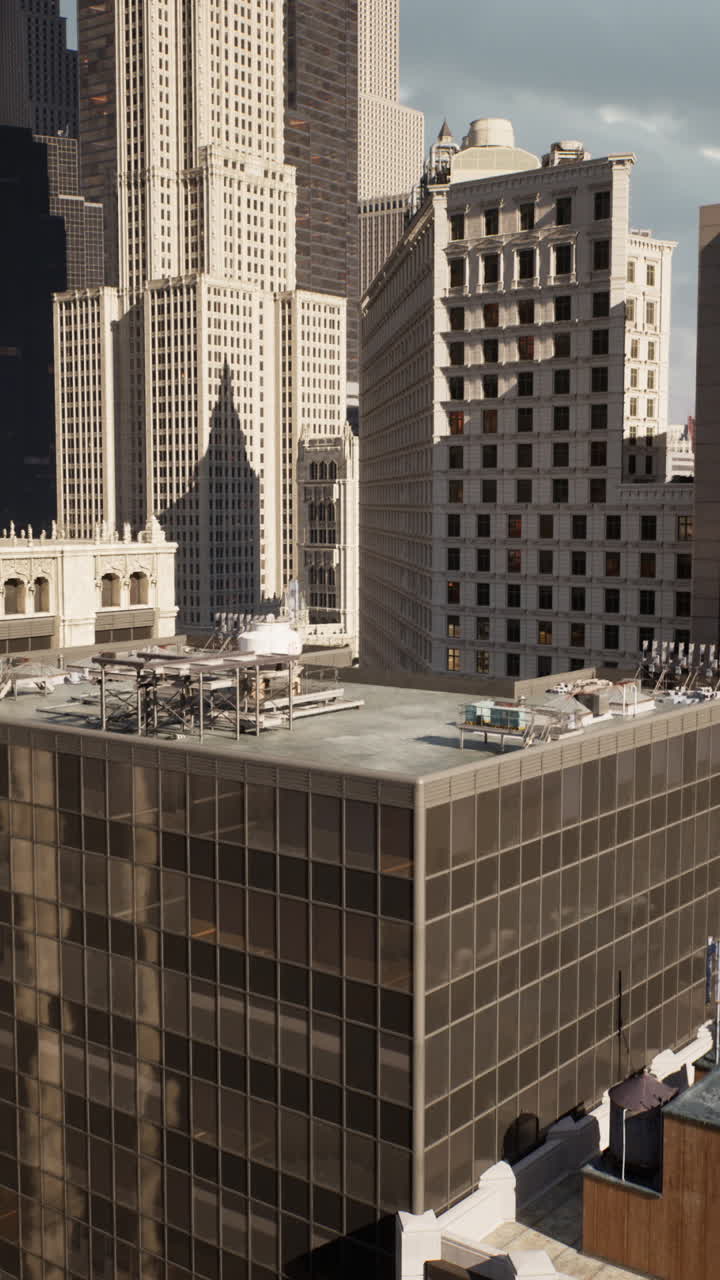 현대 도시 의 공중 에서 볼 수 있는 모습