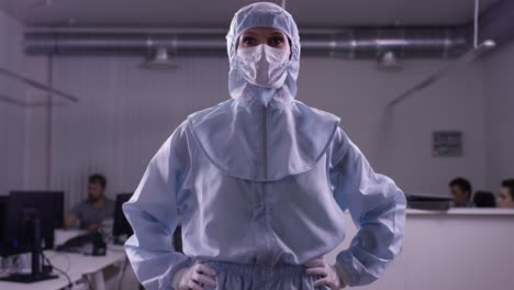 woman in protective gear