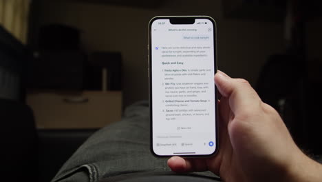 ideas de cena mostradas en el teléfono móvil