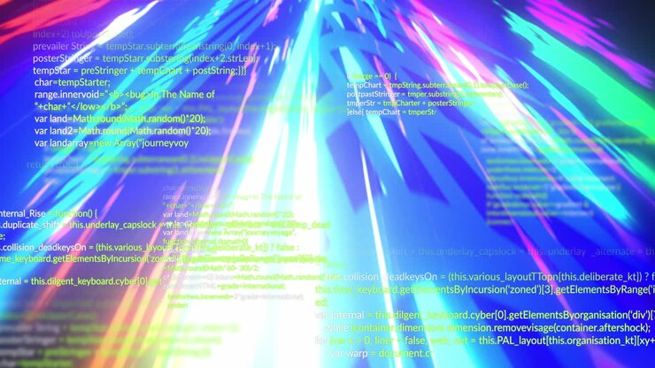 animatie van lichtsporen en gegevensverwerking