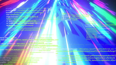 animación de senderos de luz y procesamiento de datos